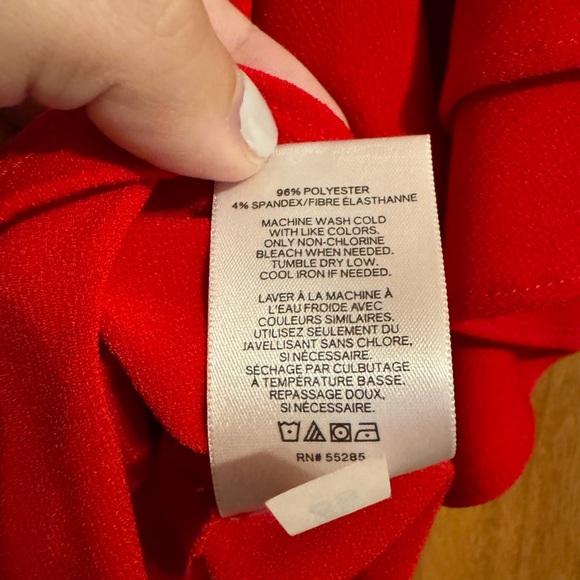 Express Red Ruffle Sleeve Top - Picture 3 of 4